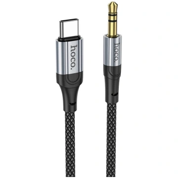 HOCO Cable USB-C male to AUX 3.5mm jack male 1m bl