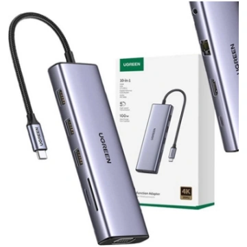 HUB USB Ugreen Adapter 10w1 CM498 Hub USB do 3x US