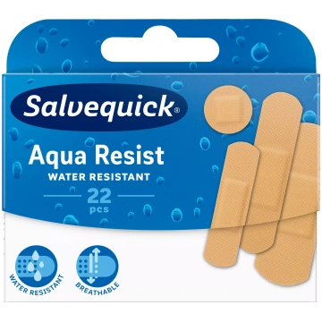 SALVEQUICK Aqua Resist plāksteri, 22 gab
