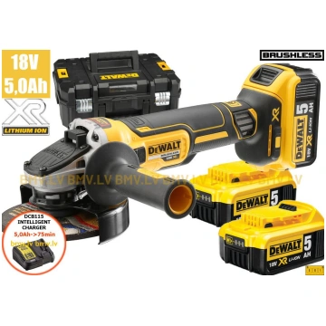 Leņķa slīpmašīna DeWalt DCG405P3 (3x5,0Ah) DCG405P