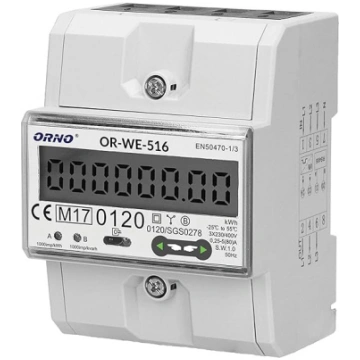 ORNO OR-WE-516 Elektroenerģijas skaitītājs DIN sli