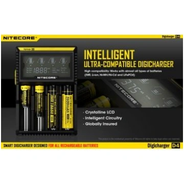 Nitecore Digicharger D4 lādētājs NC-D4-EU
