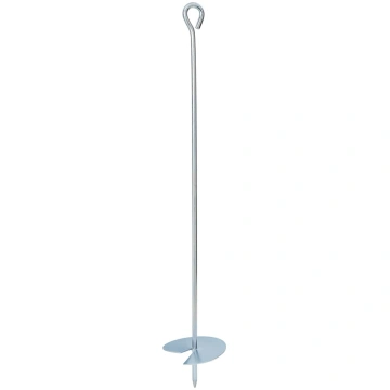 Zemes enkurs 2 pcs sudraba ø10 x 60 cm cinkots met