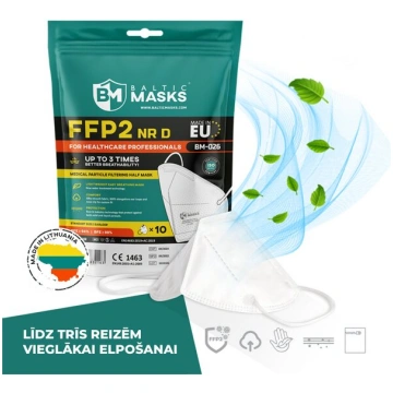 Medicīniskie respiratori FFP2 Baltic Masks (10 gab