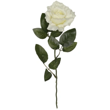 Mākslīgie ziedi, roze, balta krās., 60 cm