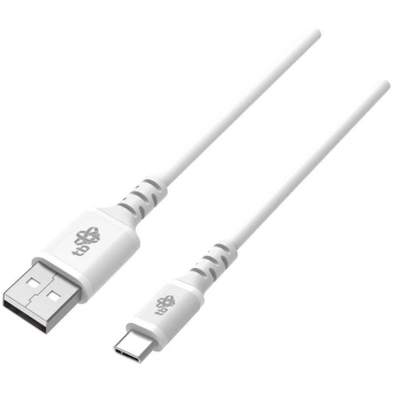 Kabelis TB Print, USB Type C/USB-A, 200 cm, balta 