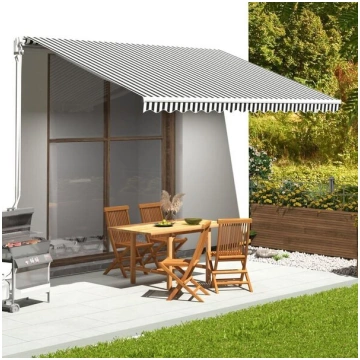 Audums nojumei, 4,5x3 m, antracīts/balts vidaXL