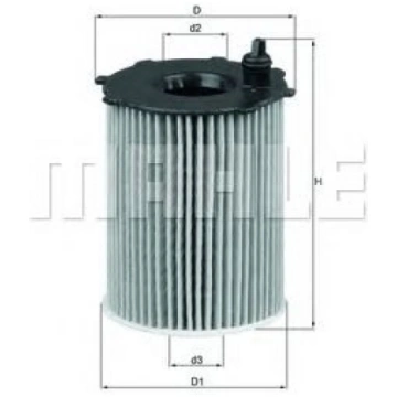 MAHLE ORIGINAL OX171/2D (6), Eļļas filtrs