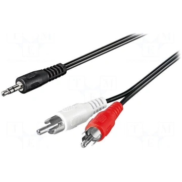 Cable | RCA plug x2,Jack 3.5mm 3pin plug | 20m | b