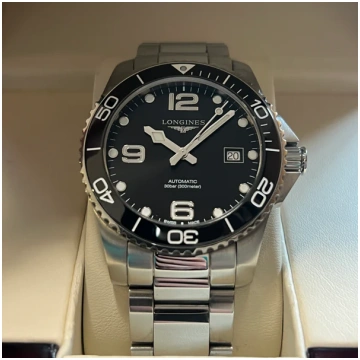 Longines Hydroconquest melns ciparnīcas komplekts 