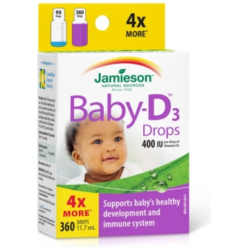 JAMIESON BABY-D, D3 vitamīns, 400 SV (10 mcg), pil