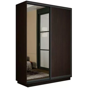 Skapis ar 2 bīdāmām durvīm un spoguli 160/240/60 c