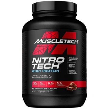 MuscleTech Nitro-Tech, piena šokolāde - 1810 grami