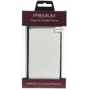OEM Īss ādas flip case iPhone 6, 6s - Balts