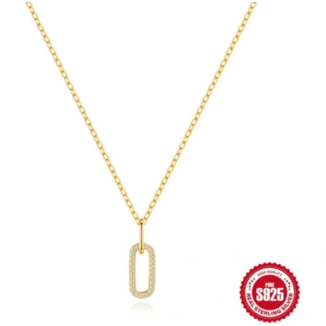 Double Ring Connected Versatile Necklace Clavicle 