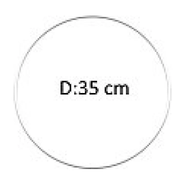 Metāla riņķis, ar pārklājumu, D:35cm, baltā krāsā