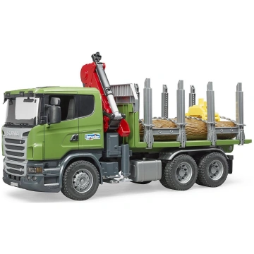 Rotaļlieta BRUDER, Scania R sērijas kokvedējs ar m