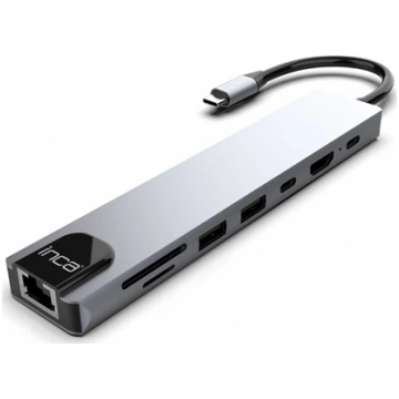 HUB USB Inca Adapter ITPC-7T Typ C > 3XUSB-A, 1xRJ