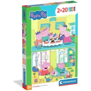 Clementoni CLE puzzle 2x20 SuperKolor Peppa Pig 24