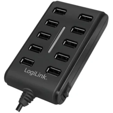 Logilink USB Hub 10-Port USB2.0 with power adapter