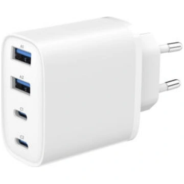 Lādētājs Gembird 4-port 40W USB PD fast charger Wh