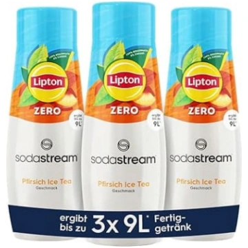 SodaStream sīrups 3 x Ice Tea Peach Zero, 1 x pude