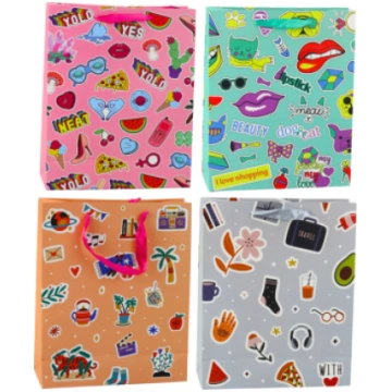 Gift Bag Stickers Colored Stamps 32 x 26 x 12 cm 2