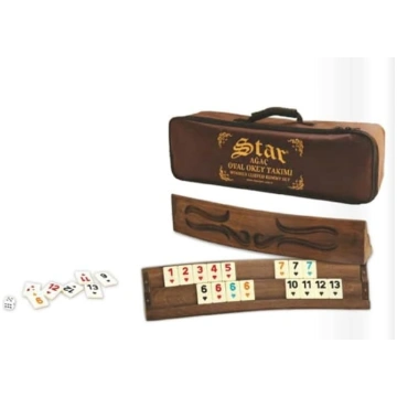 Zvaigzne - ovāls iegravēts Rummy spēles komplekts 