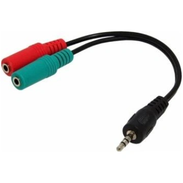 Kabelis Gembird 3.5 mm audio + microphone adapter