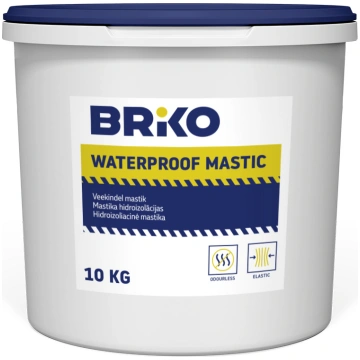 Hidroizolācijas mastika Briko, 10 kg, melna krās