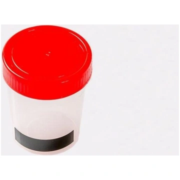 URINE CONTAINERS 120 ML WITH THERMOMETER, 100 gab
