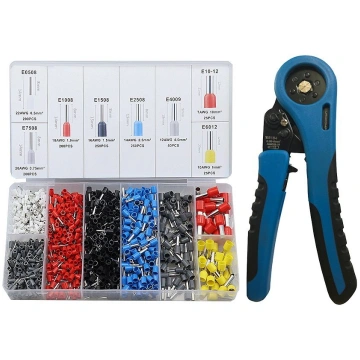 Āderuzgaļu prese sešstūra 0.06-6mm2 + 1200 gab āde