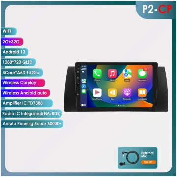 Hizpo Carplay 4G-LTE 2D Android Auto radio priekš 
