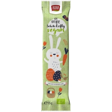 Šokolādes zaķis uz kociņa vegāns BIO 15g Rosengart