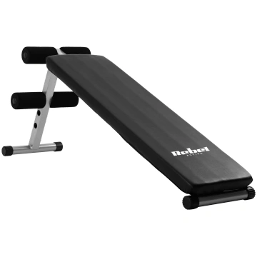 Inclined training bench for exercising abdominal m