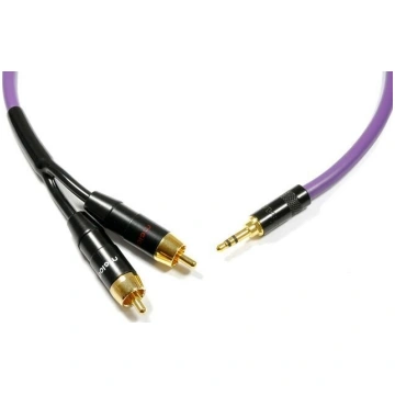 Melodika Jack 3.5mm, - RCA (Cinch) x2 2.5m, violet