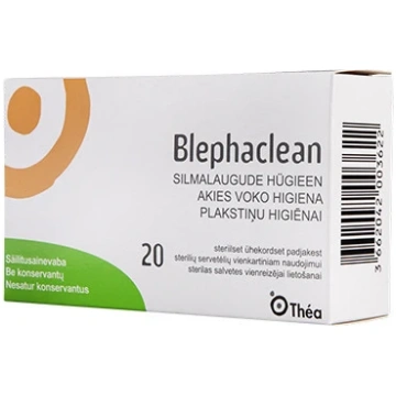 Thea Blephaclean sterilas salvetes acu plakstiņu h
