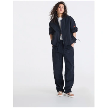 Dual-material bomber jacket DEKKER