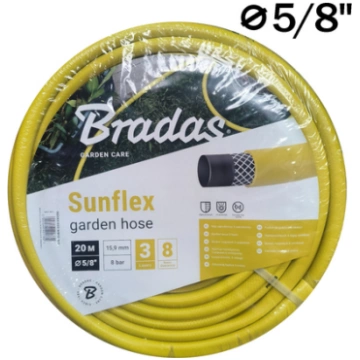 Šļūtene SUNFLEX Bradas 5/8 collas /20m dzeltena