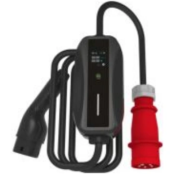 EVSE 11kW Adapteris 3P16A CEE ar somu, LCD displej