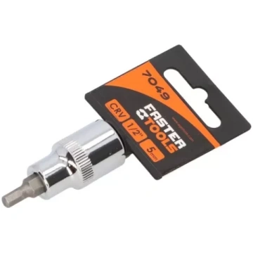Muciņa, seškantu 1/2"" 7mm ar ieliktn, FASTER TOOL