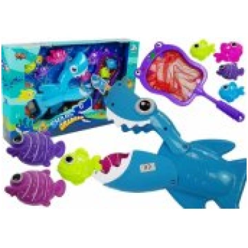LEAN Toys Swimming Game Shark Fish Hunter + Net Ro