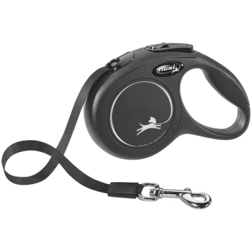 Pavada flexi Classic melna M, 5 m KERBL