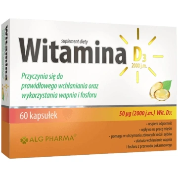 ALG Pharma Vitamīns D3 2000 SV - 60 kapsulas AlgPh