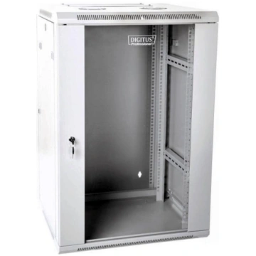Wall-mounted network cabinet 19" 18U rack 600x600,
