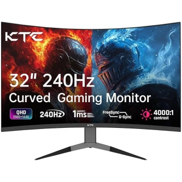 KTC 32 collu izliekts spēļu monitors, 1000R, 2K WQ