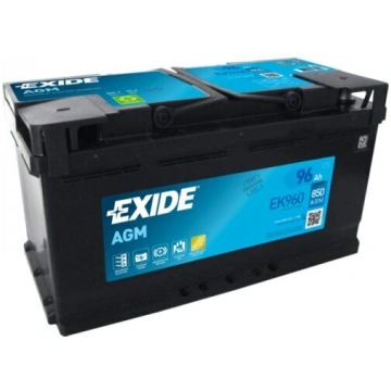 Akumulators AGM EXIDE Start-Stop AGM EK960 96Ah 85