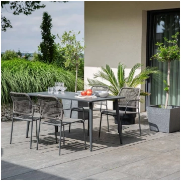 Garden furniture set with table Doha Anthracite Pa