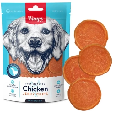 Wanpy Dogs CHICKEN JERKY CHIPS 100 g kārumi suņiem