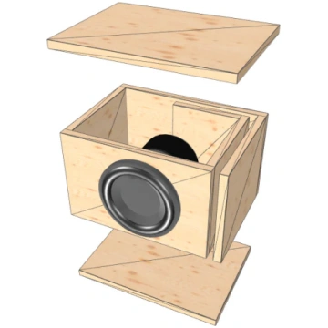 8" Single Compact Glue it & Screw It Sub Enclosure